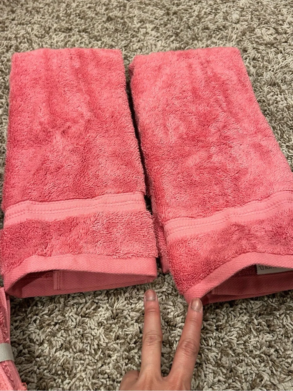 Threshold 100% Cotton Pink Towels Set of 8